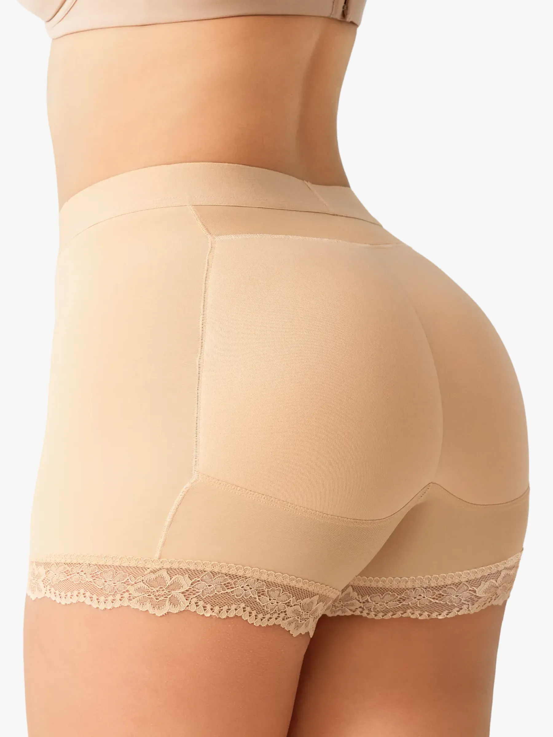 Women Mid-Rise Butt Lifter Padded Hip Enhancer Control Shorts