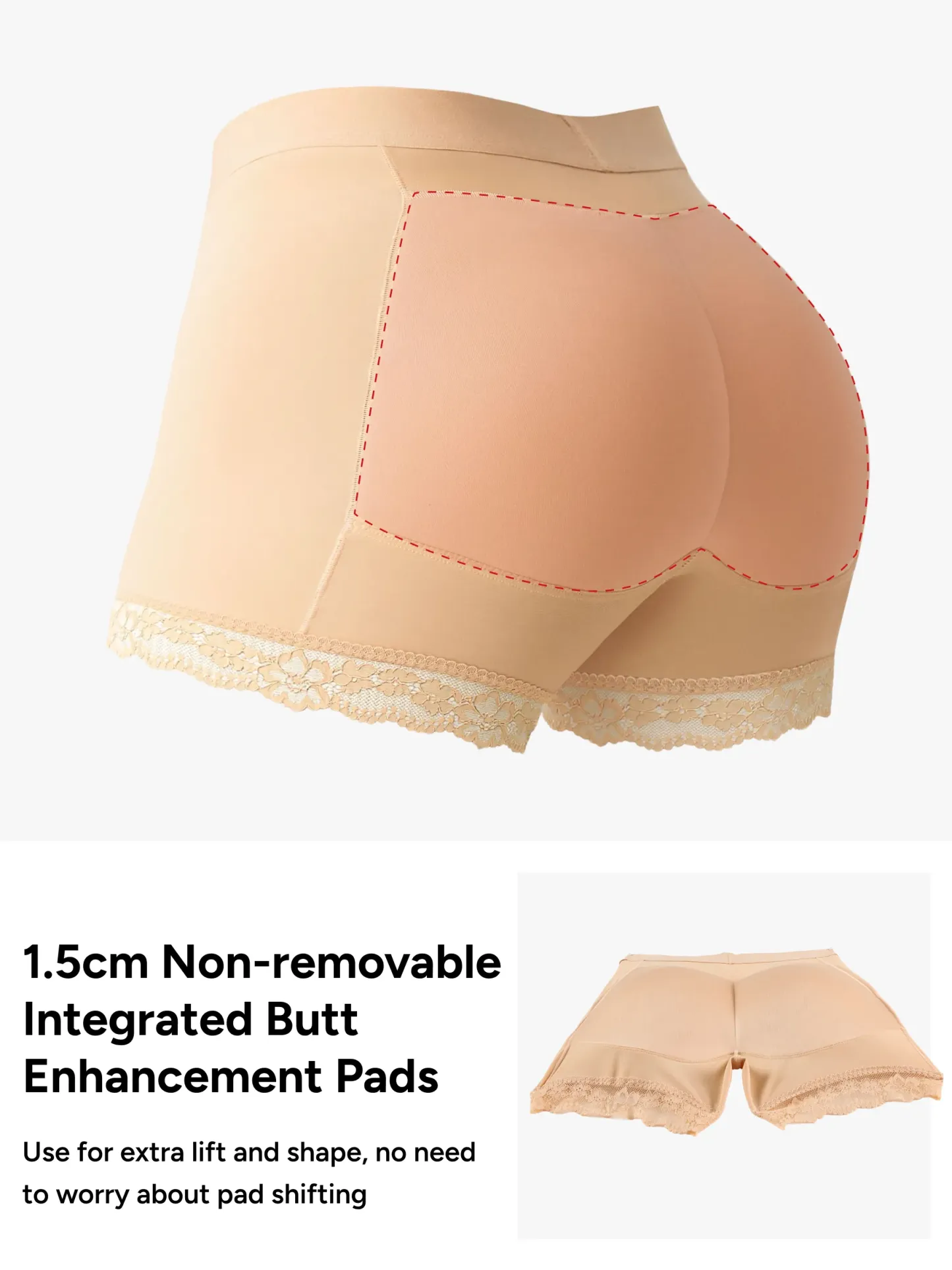 Women Mid-Rise Butt Lifter Padded Hip Enhancer Control Shorts