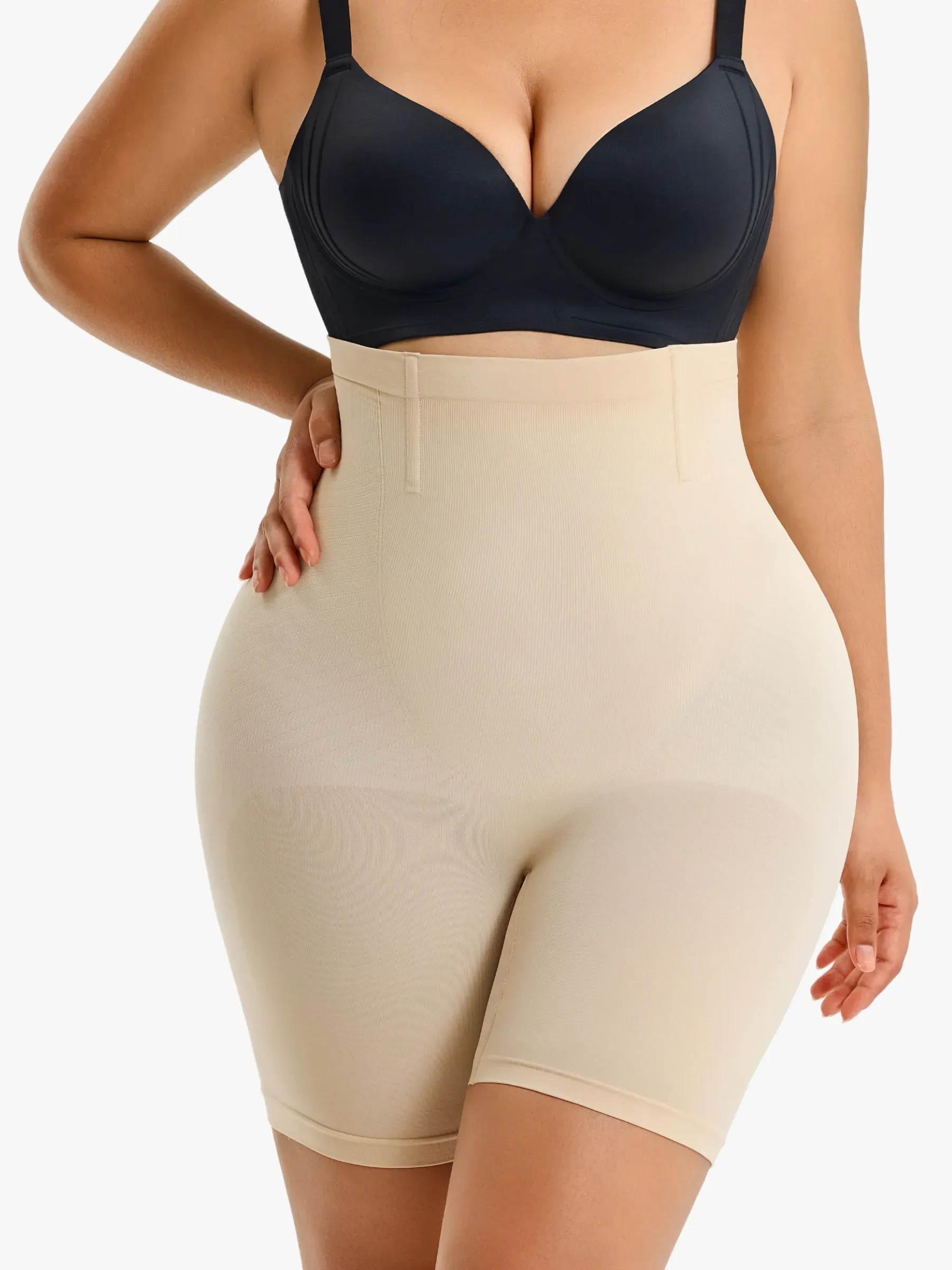 Women Seamless Tummy Control Panty High Waist Steel Bone Shaping Short