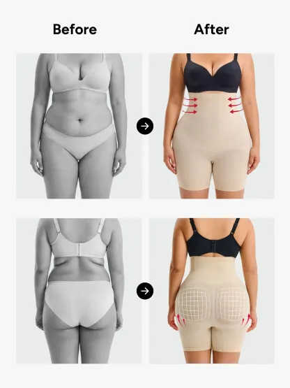 Women Seamless Tummy Control Panty High Waist Steel Bone Shaping Short