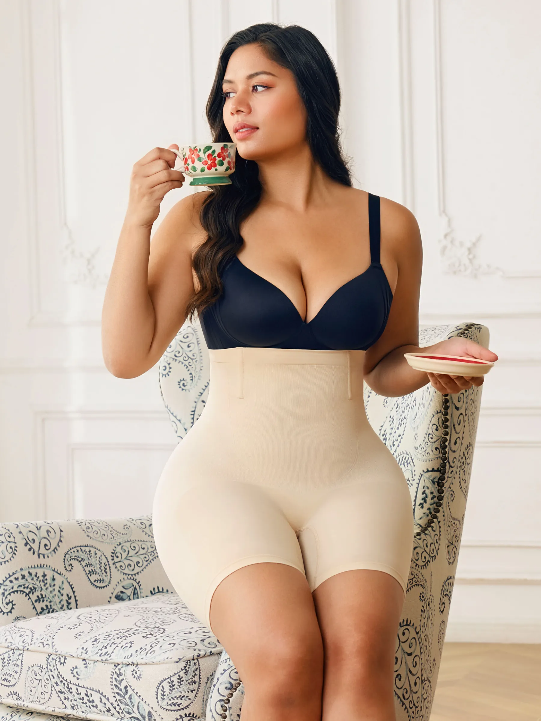 Women Seamless Tummy Control Panty High Waist Steel Bone Shaping Short