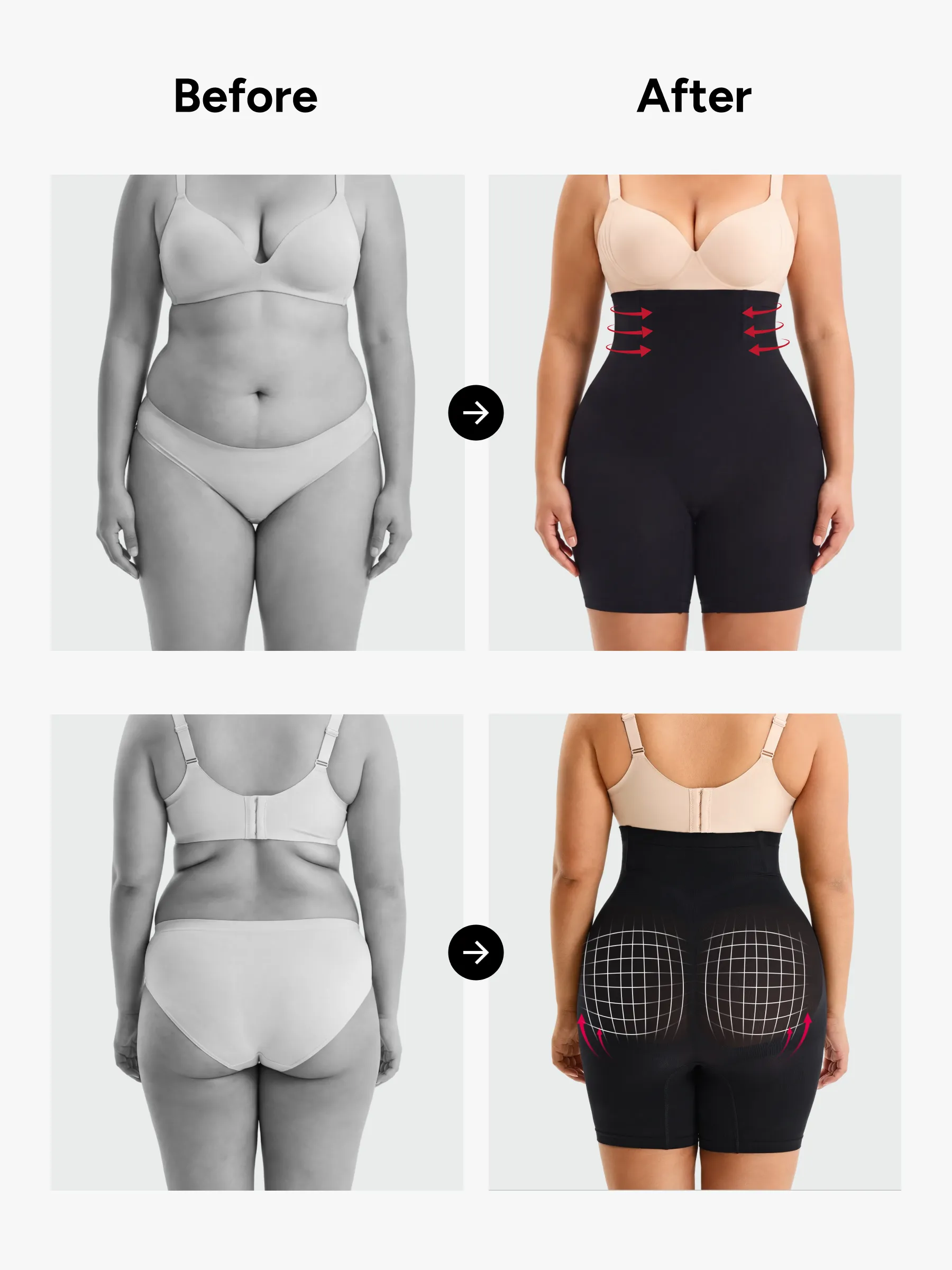 Women Seamless Tummy Control Panty High Waist Steel Bone Shaping Short