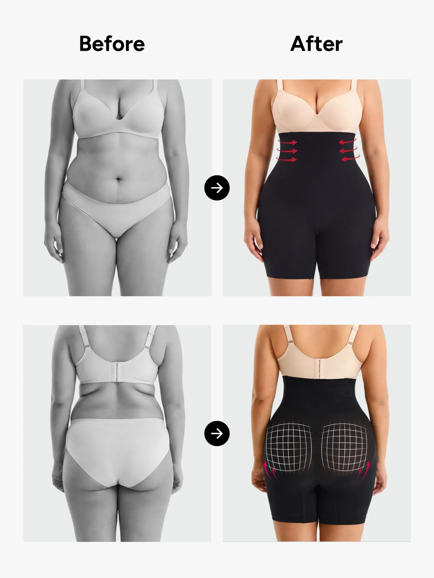 Women Seamless Tummy Control Panty High Waist Steel Bone Shaping Short