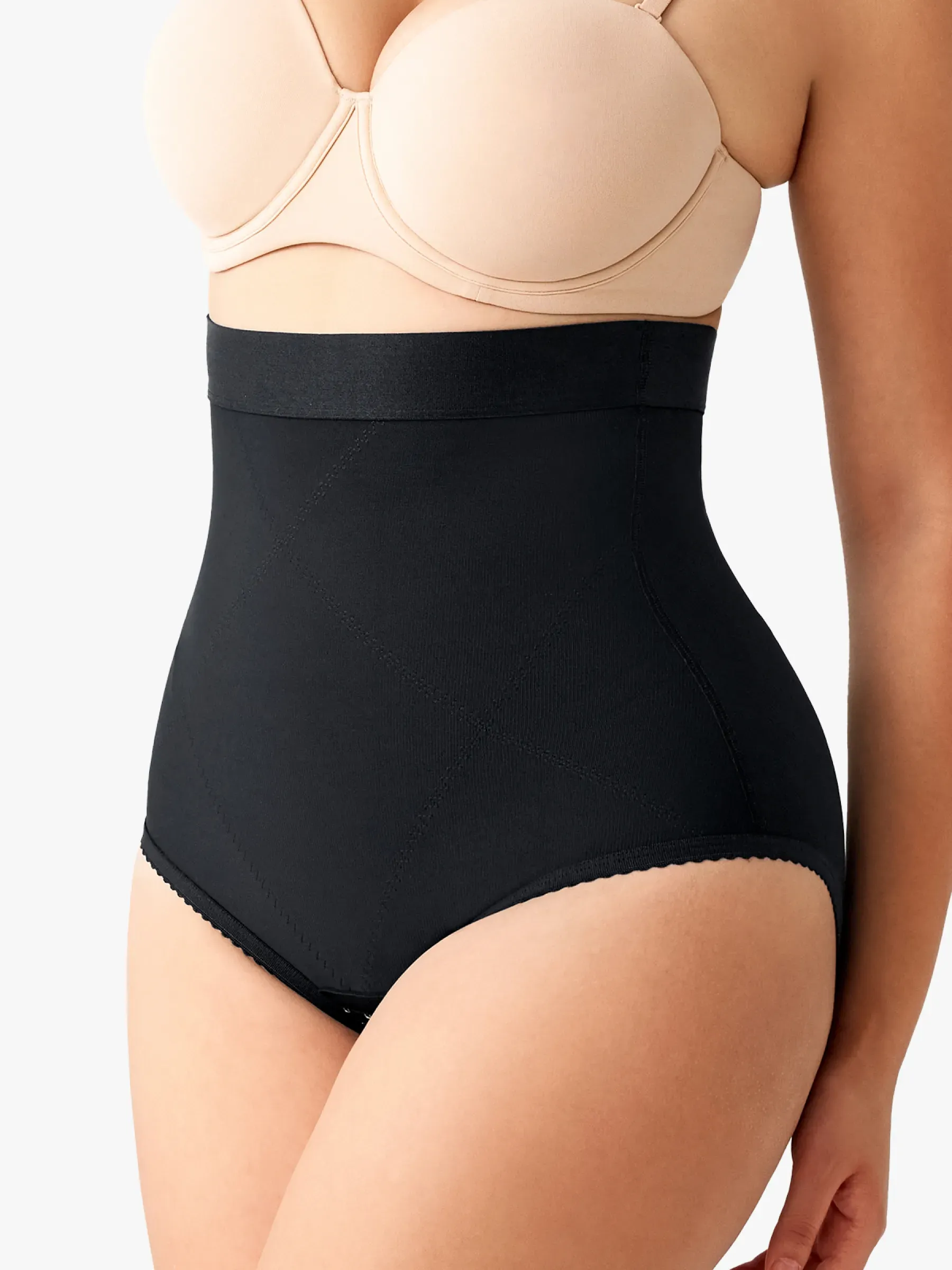 Women High Waist Postpartum Firm Control Panty with Open Crotch