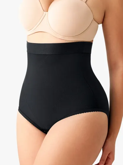 Women High Waist Postpartum Firm Control Panty with Open Crotch