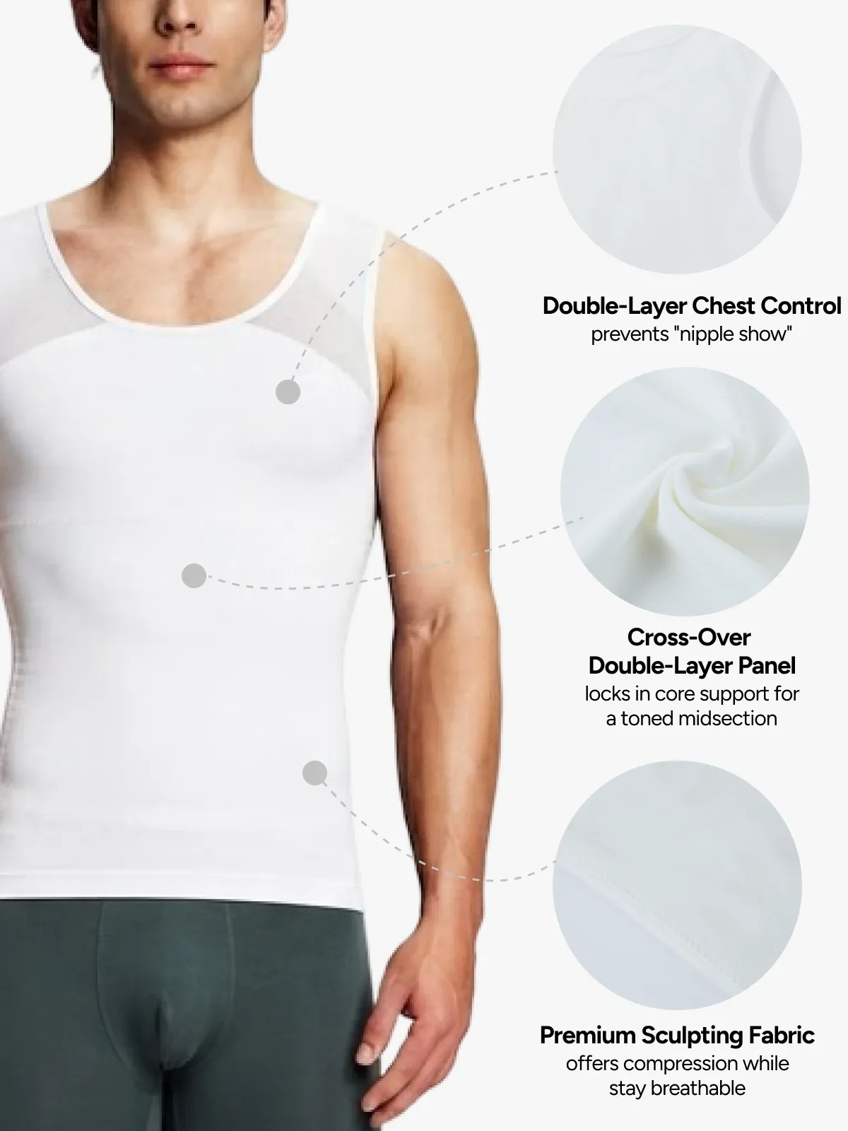 Men's Breathable Tummy Control Tank Top