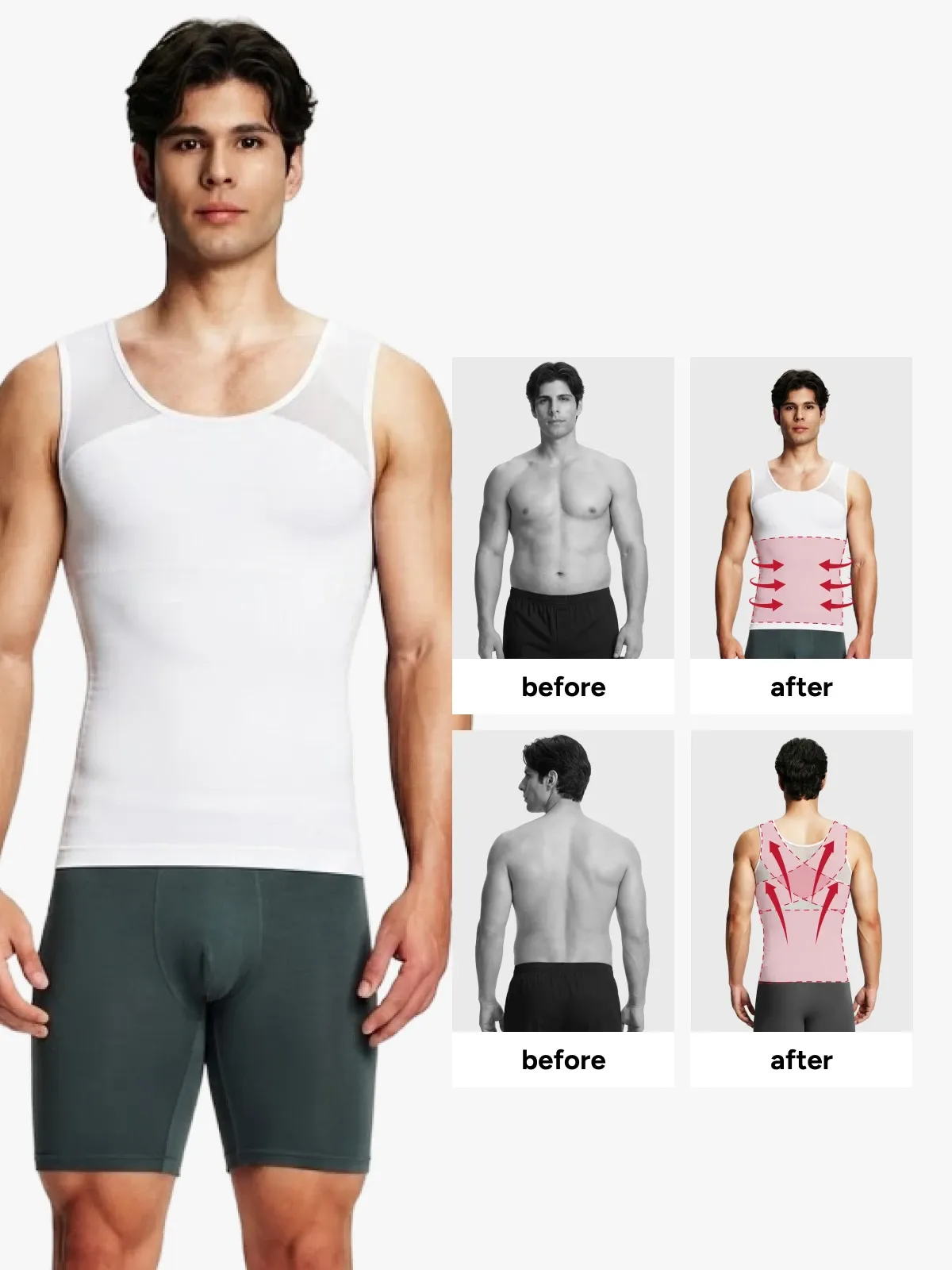 Men's Breathable Tummy Control Tank Top