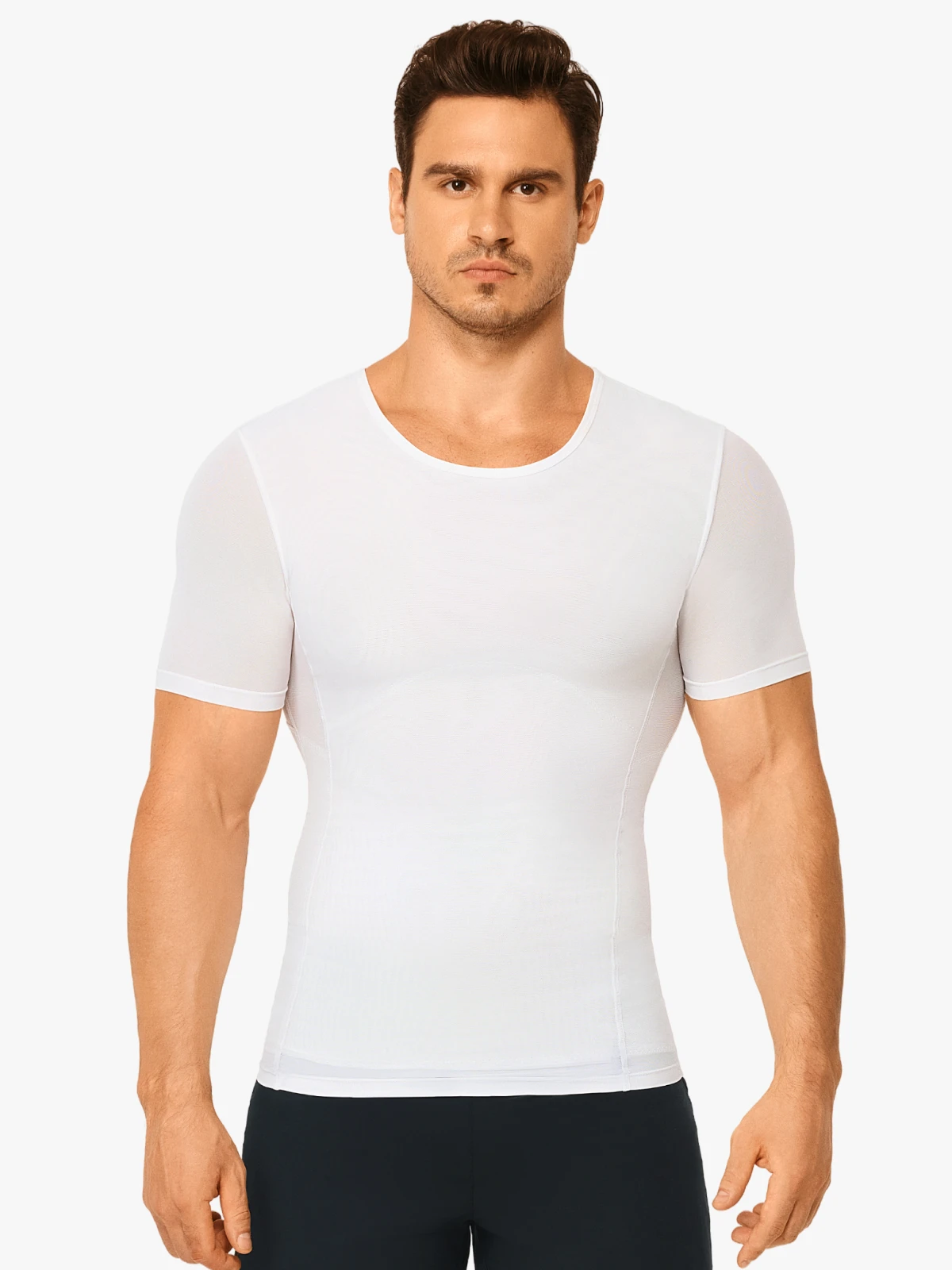 Cooling Mesh Compression Shapewear Shirt Breathable Slim Top