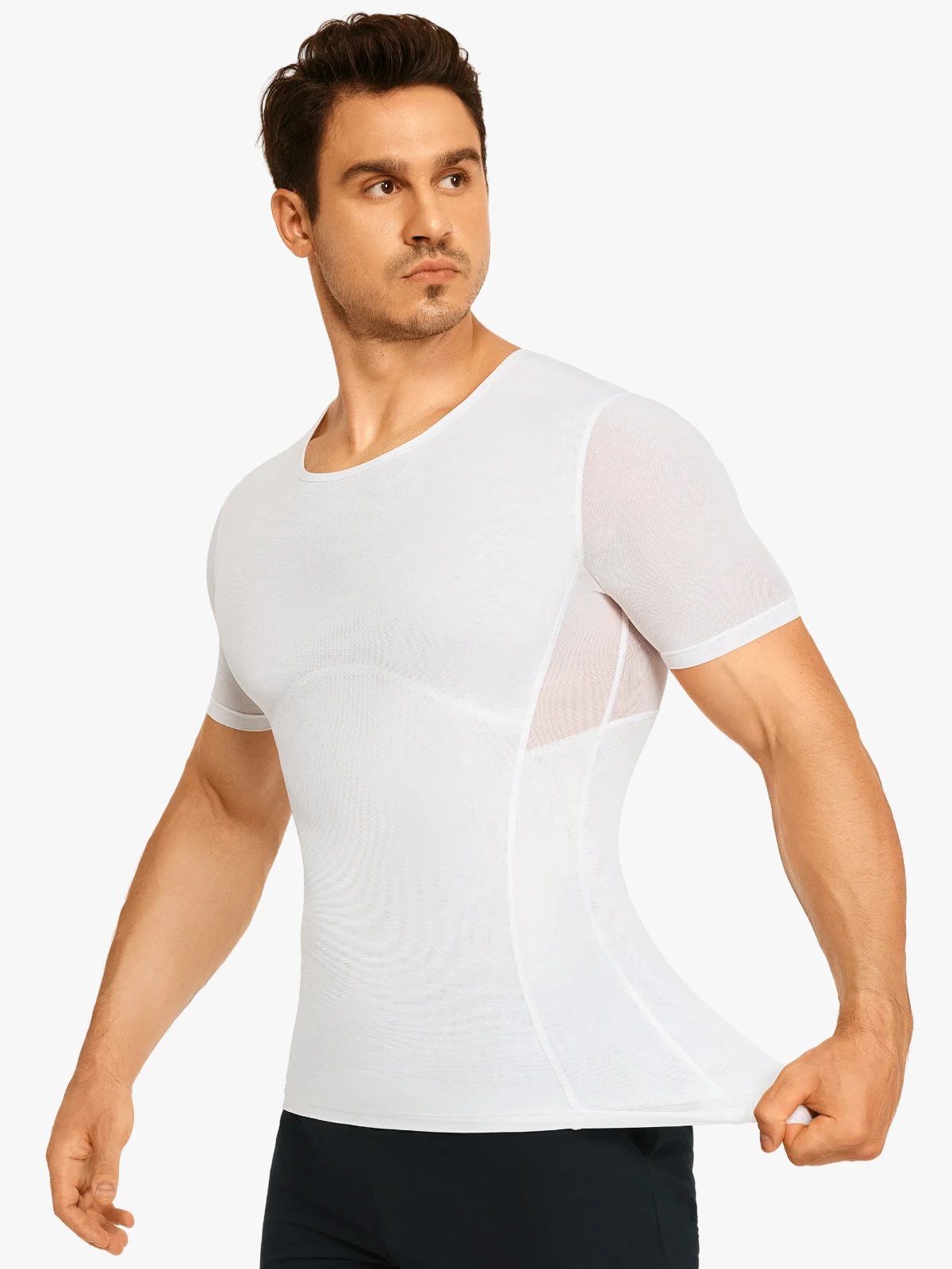 Cooling Mesh Compression Shapewear Shirt Breathable Slim Top