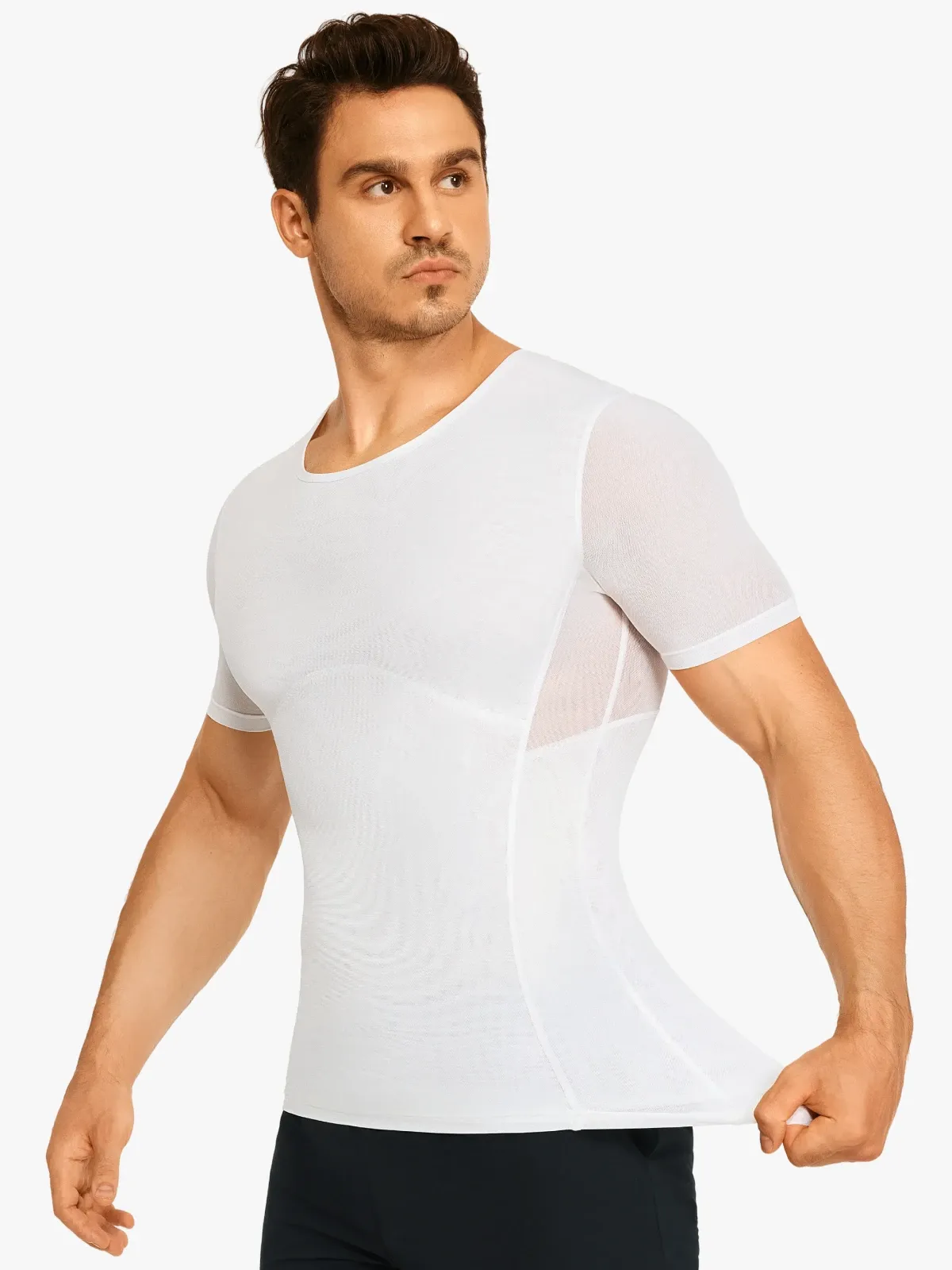 Cooling Mesh Compression Shapewear Shirt Breathable Slim Top