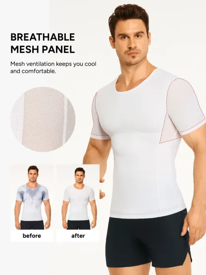 Cooling Mesh Compression Shapewear Shirt Breathable Slim Top