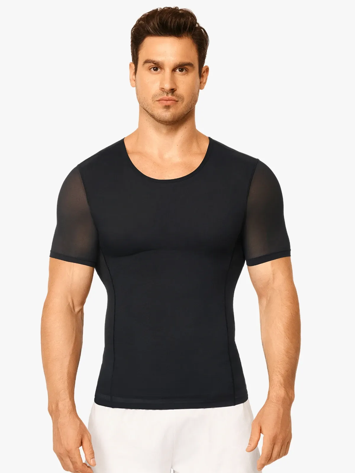 Cooling Mesh Compression Shapewear Shirt Breathable Slim Top