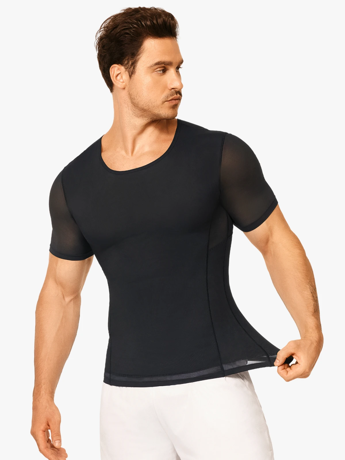 Cooling Mesh Compression Shapewear Shirt Breathable Slim Top