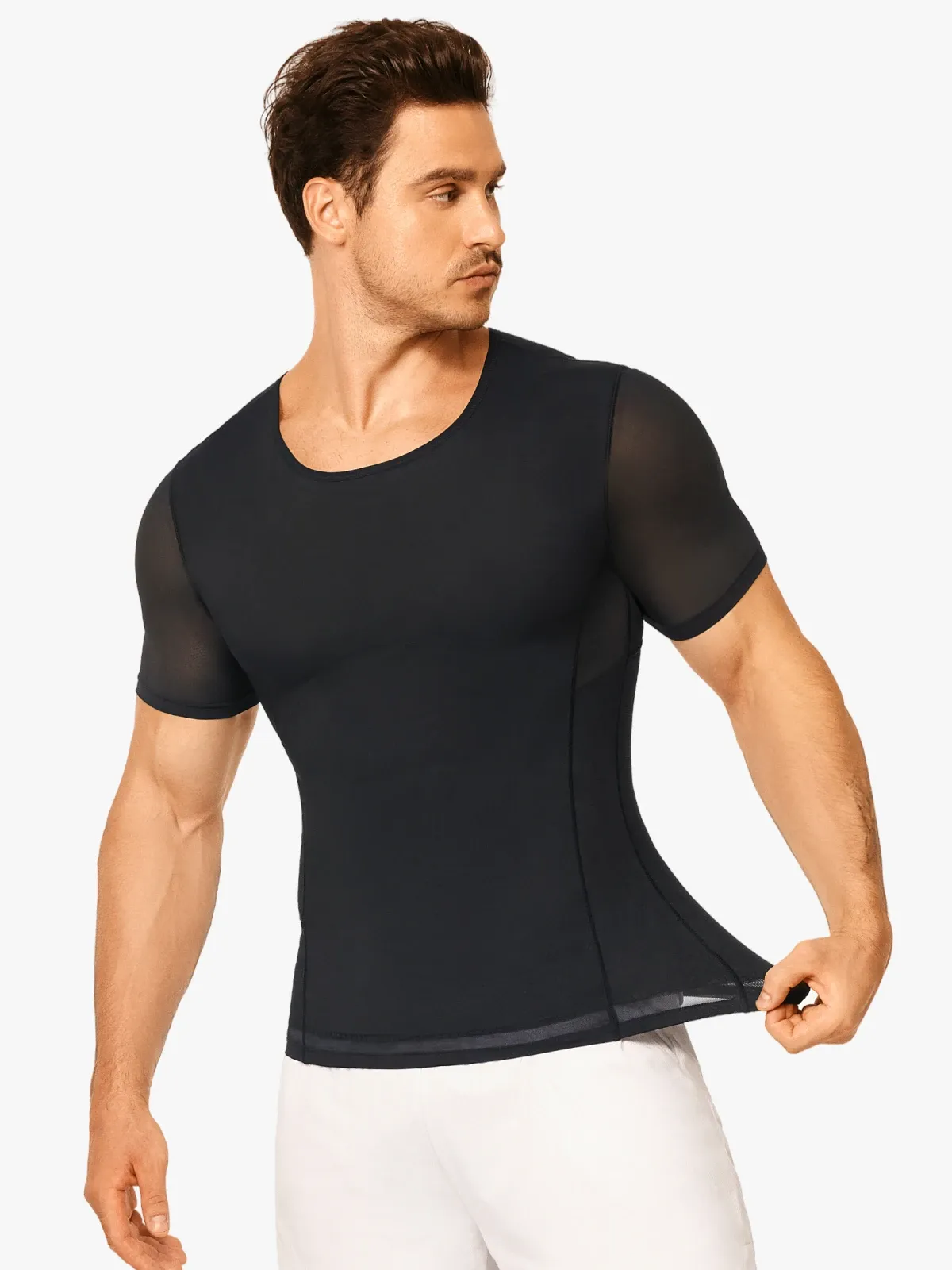 Cooling Mesh Compression Shapewear Shirt Breathable Slim Top