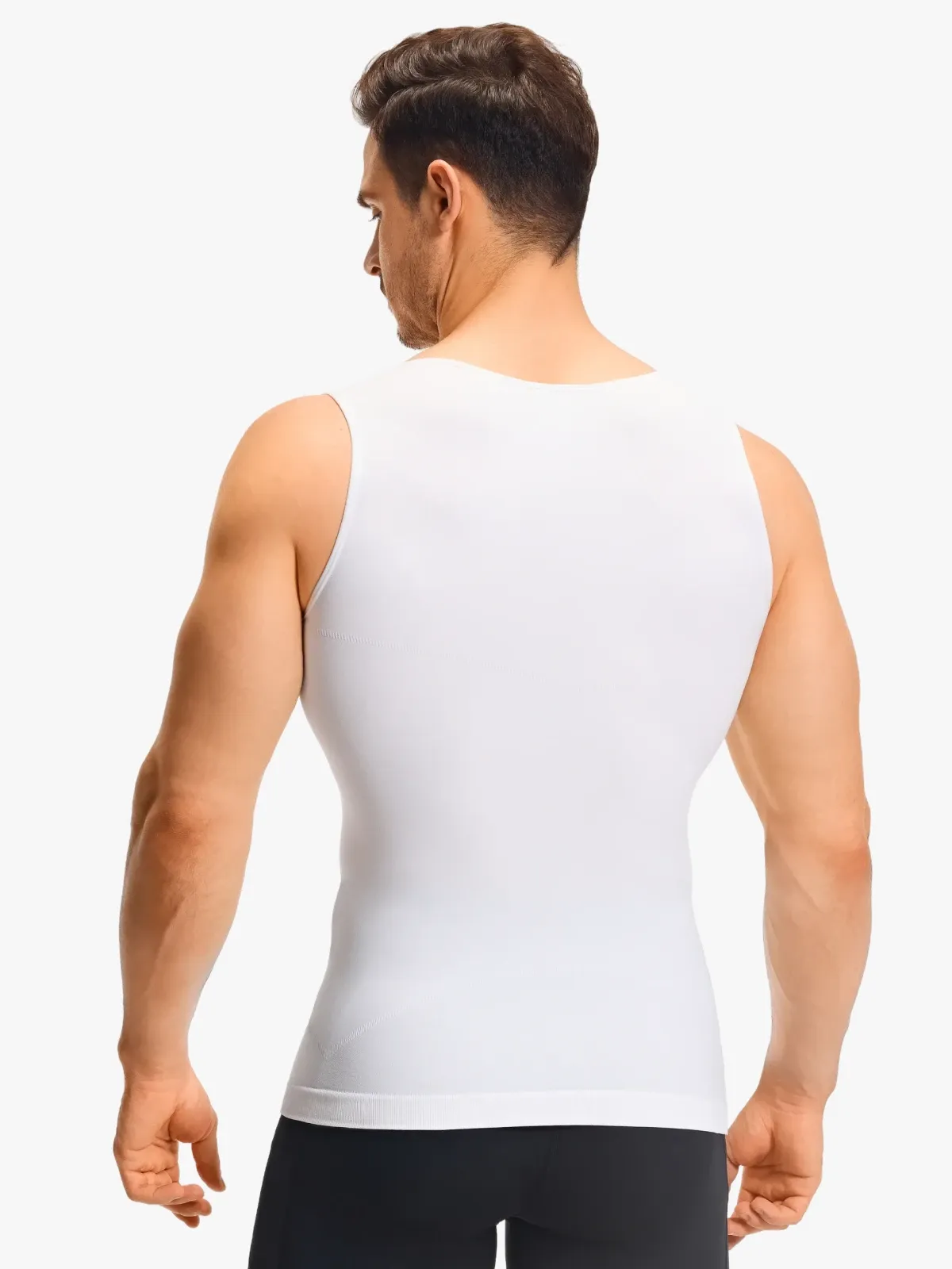 Seamless Compression Tank Top Tummy Control Workout Undershirt For Men