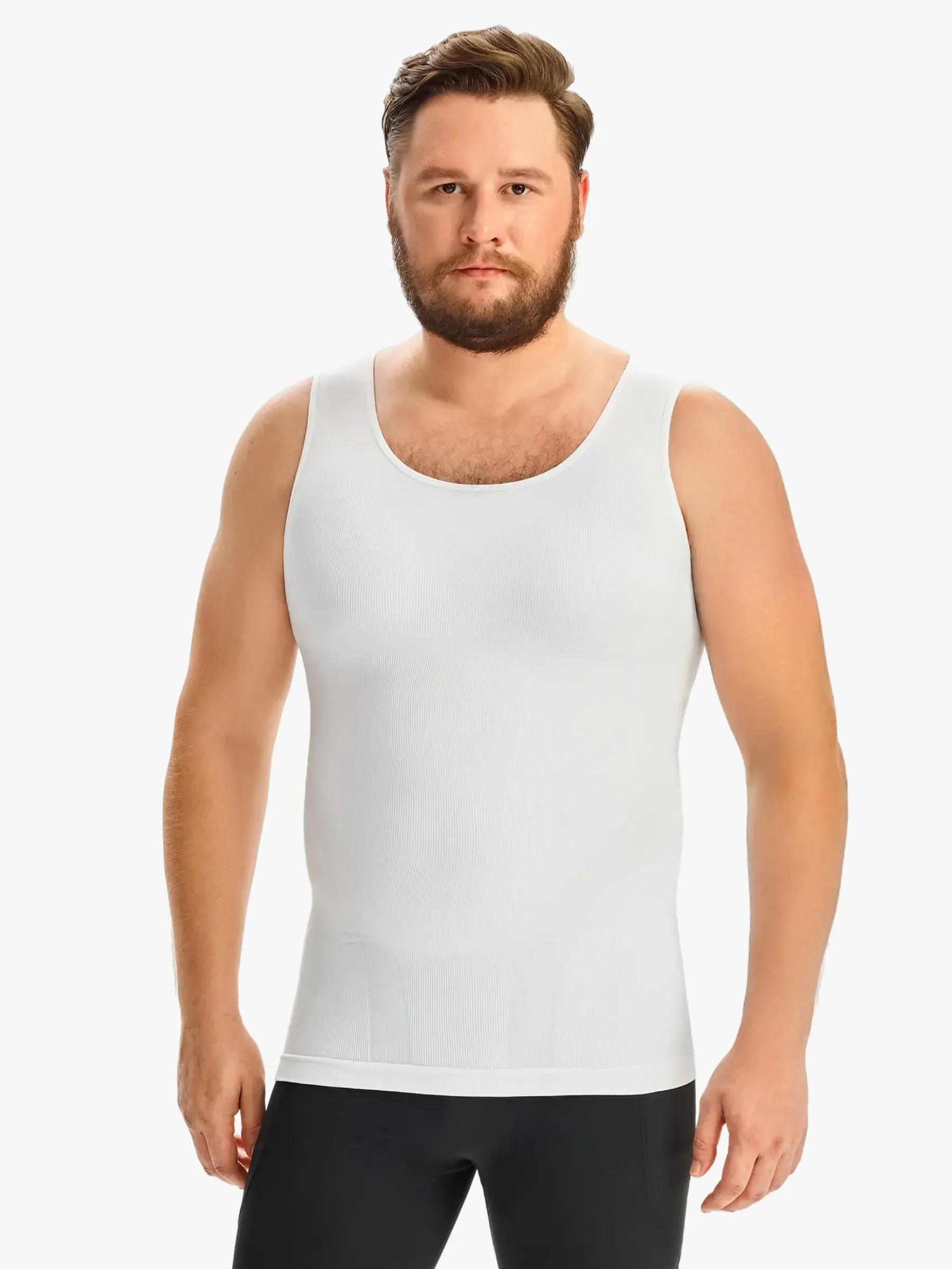 Plus Size Seamless Compression Shirt Slimming Tank Top For Men