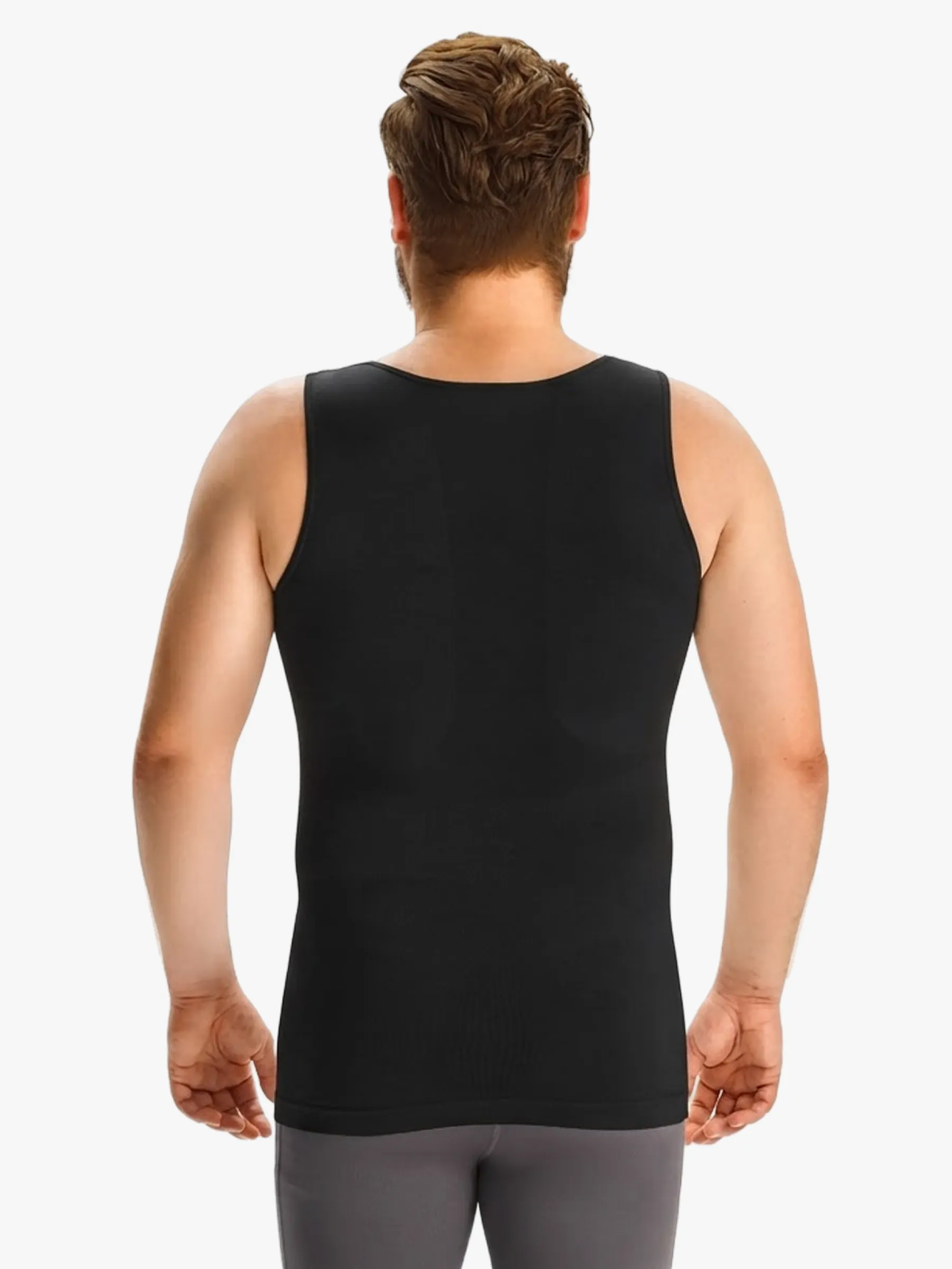 Plus Size Seamless Compression Shirt Slimming Tank Top For Men