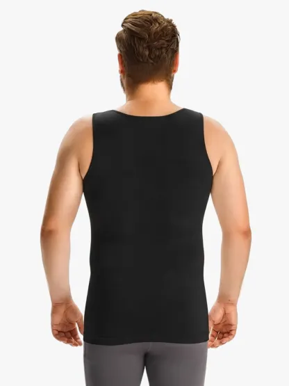 Plus Size Seamless Compression Shirt Slimming Tank Top For Men