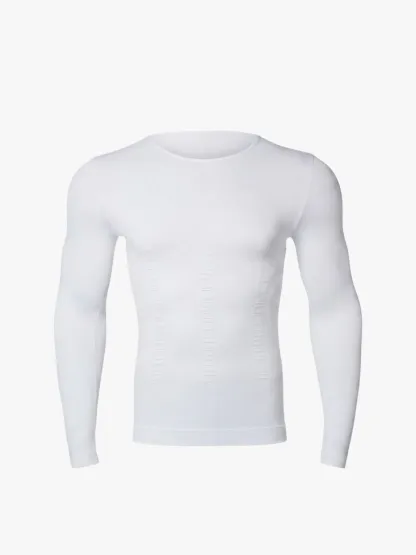 Seamless Compression Shirt Long Sleeve Slimming Undershirt For Men