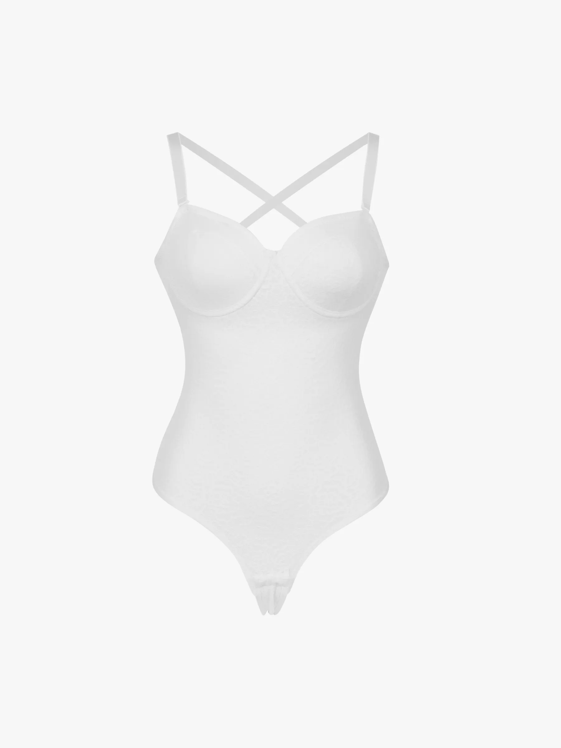 Women Sexy Lace Underwire Strapless Thong Bodysuit