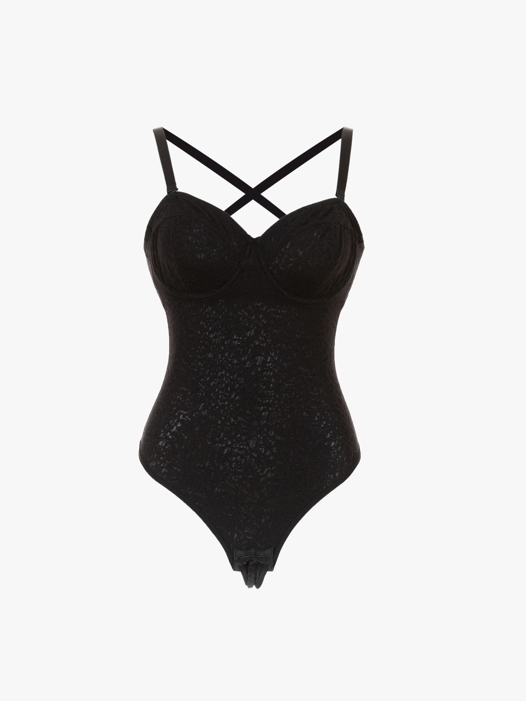 Women Sexy Lace Underwire Strapless Thong Bodysuit