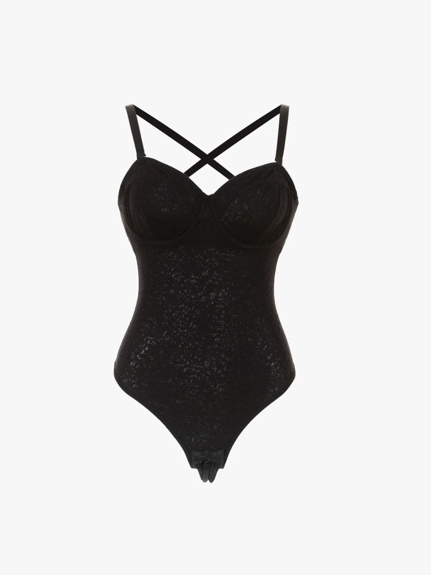 Women Sexy Lace Underwire Strapless Thong Bodysuit