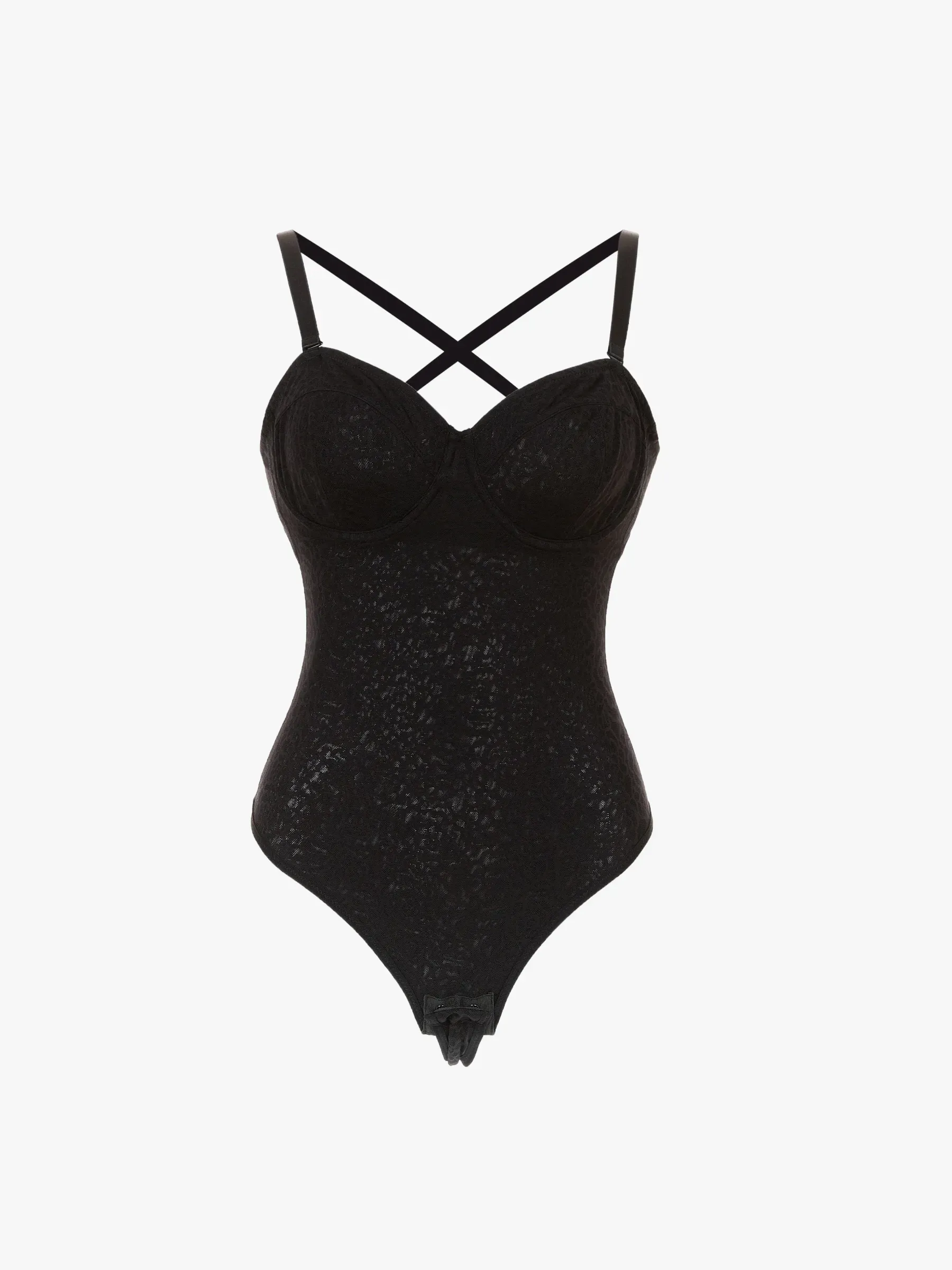 Women Sexy Lace Underwire Strapless Thong Bodysuit