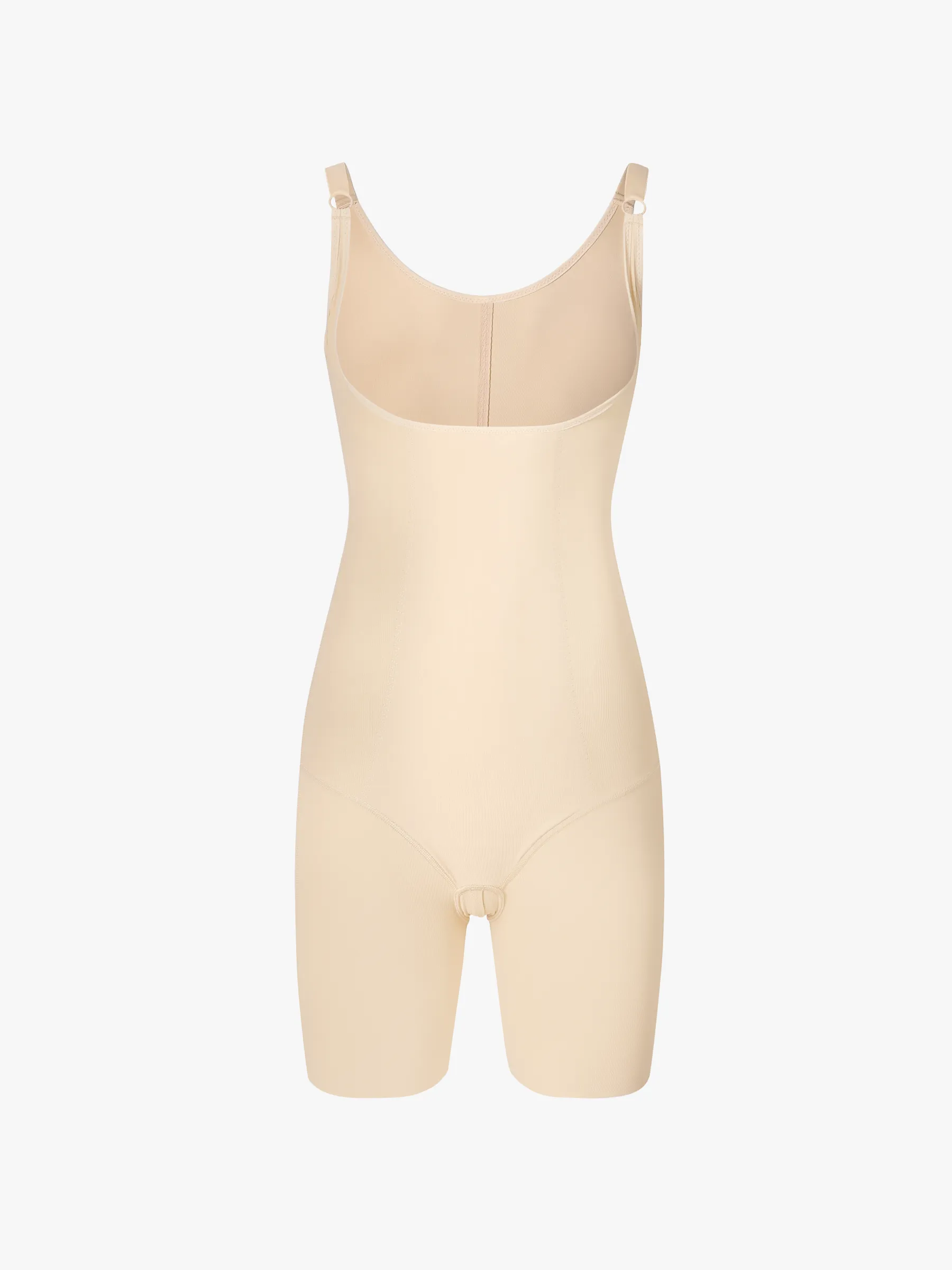 Women Post Surgery Compression Open Bust Mid-Thigh Bodysuit