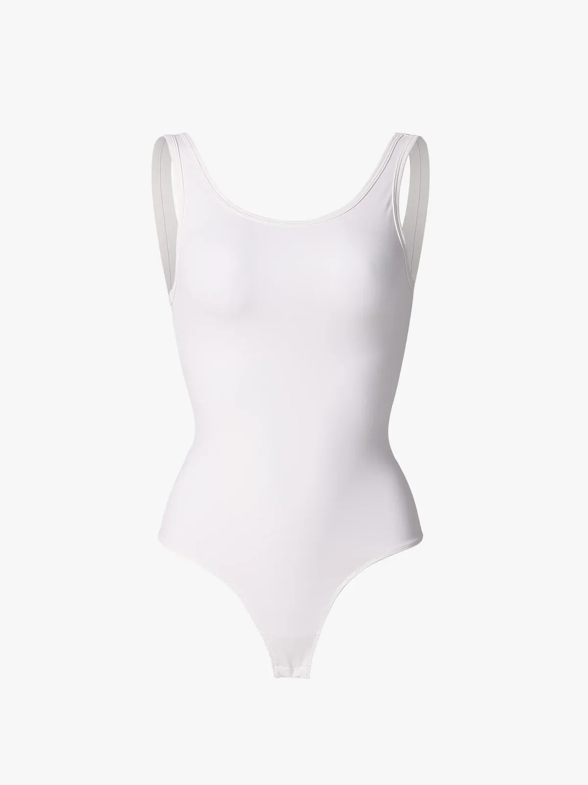 Women Square Neck Tummy Control Tank Thong Bodysuit