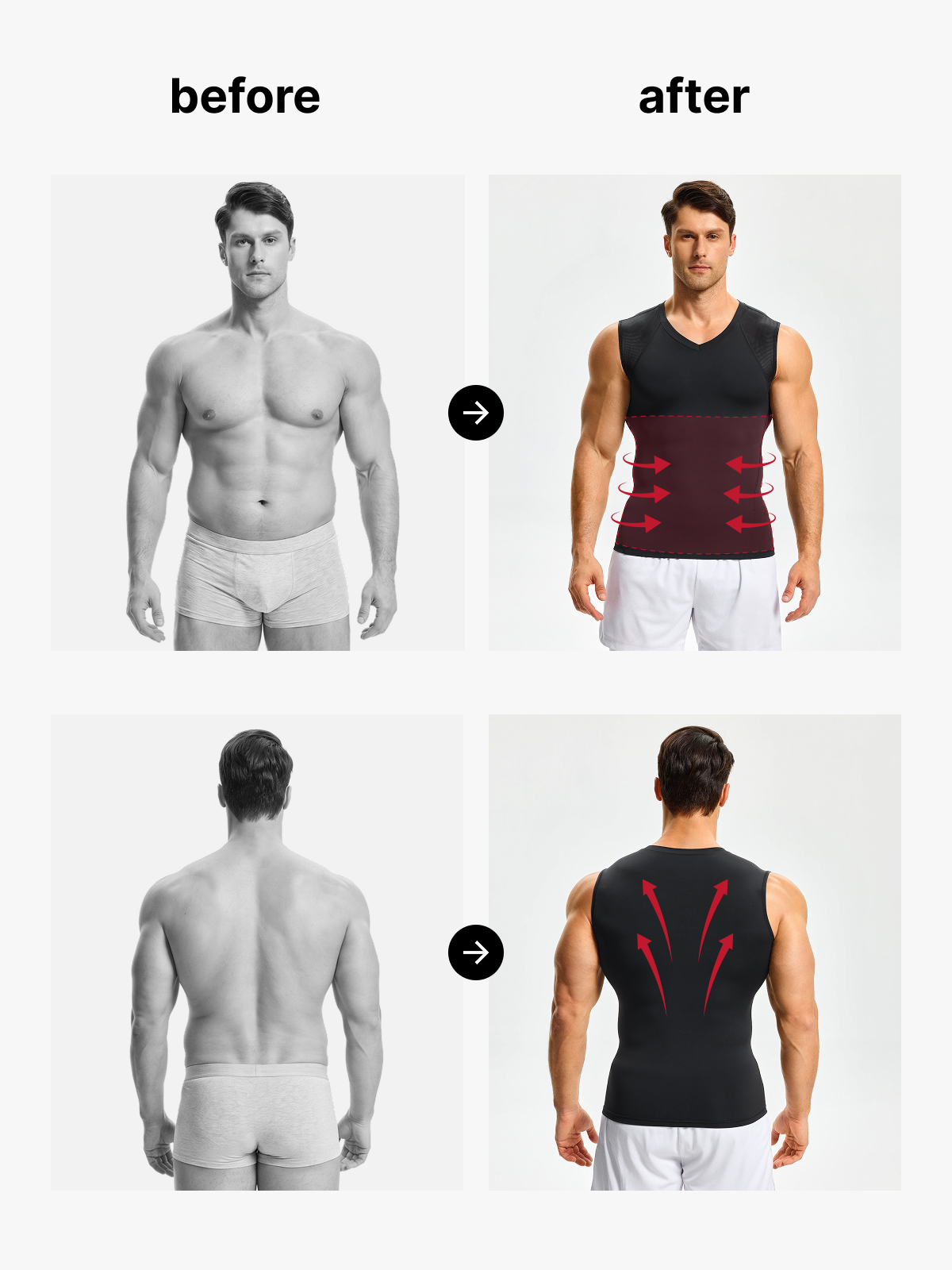 Men's Mesh Compression Tank Top Shirt Breathable Stretch Body Shaper Vest