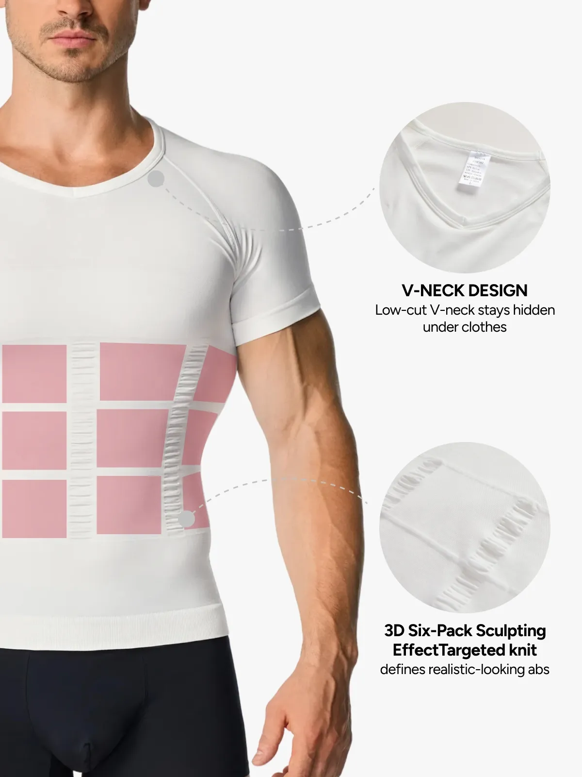 Seamless Compression Shirt Tummy Control Slimming Undershirt For Men