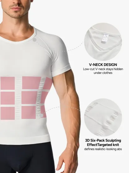 Seamless Compression Shirt Tummy Control Slimming Undershirt For Men