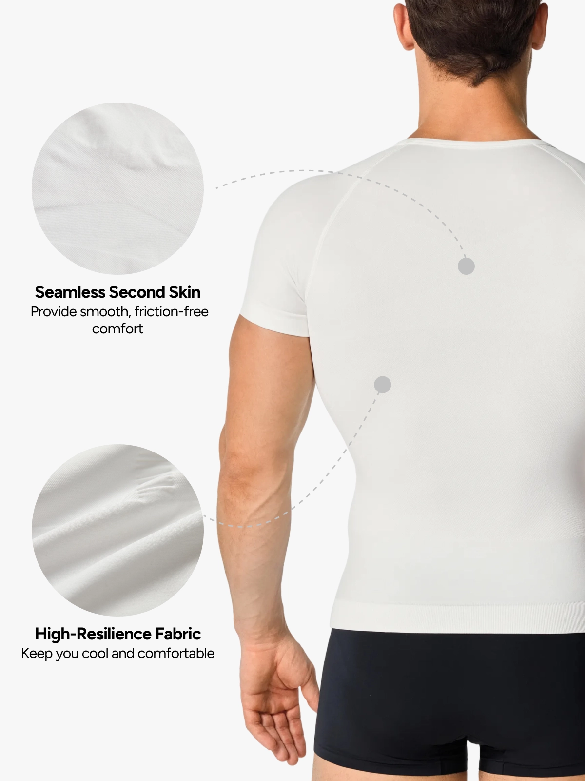 Seamless Compression Shirt Tummy Control Slimming Undershirt For Men