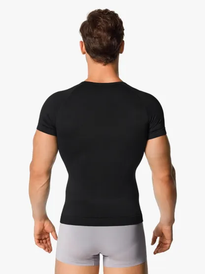 Seamless Compression Shirt Tummy Control Slimming Undershirt For Men