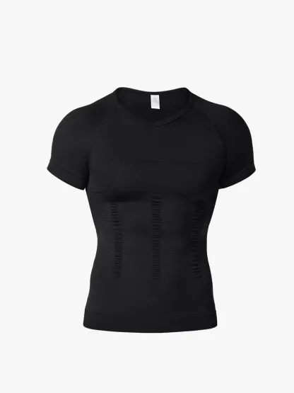 Seamless Compression Shirt Tummy Control Slimming Undershirt For Men