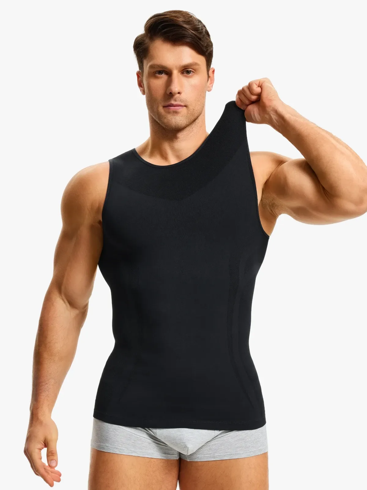 Seamless Compression Tank Top Athletic Shirt For Men