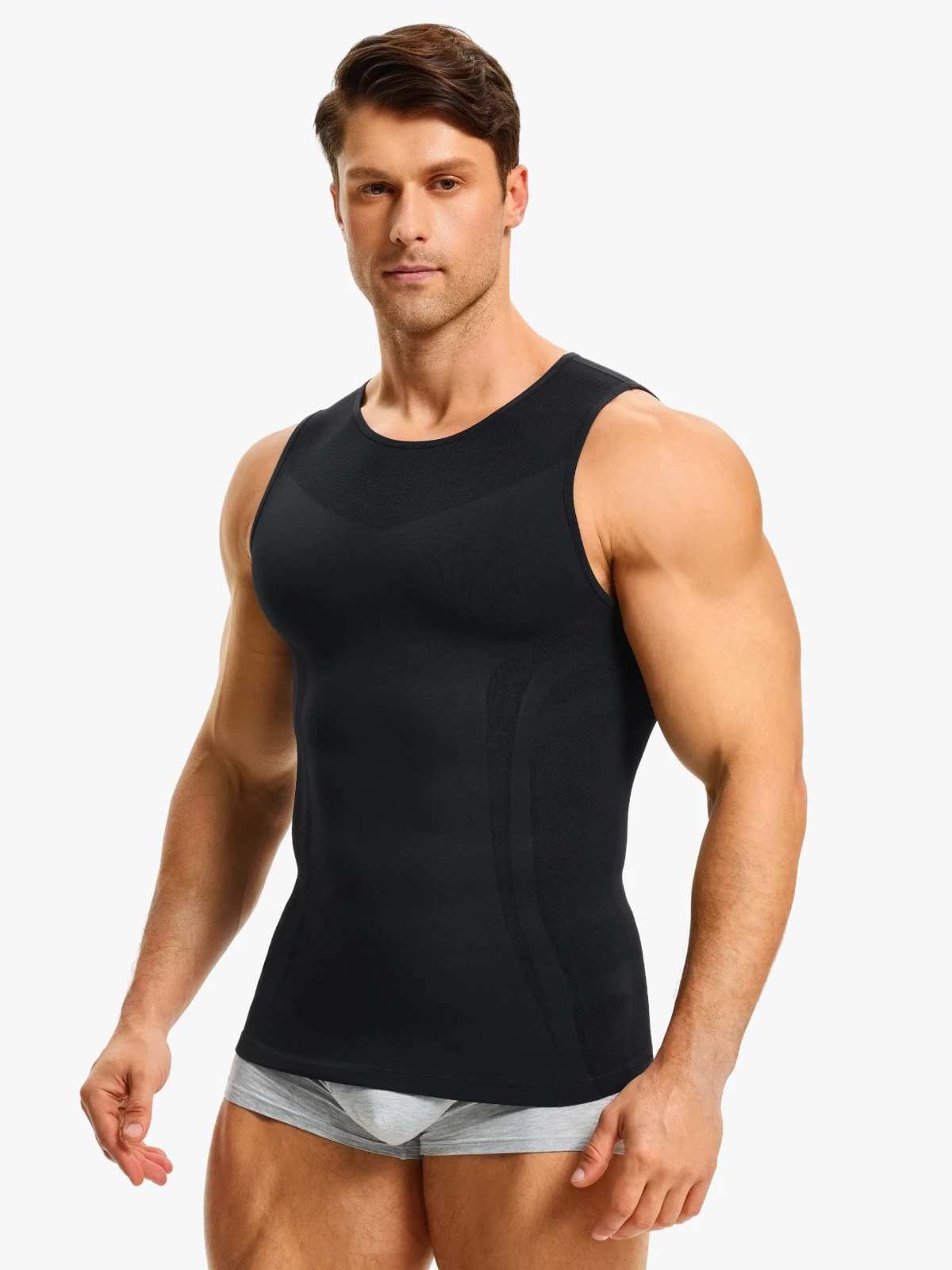 Seamless Compression Tank Top Athletic Shirt For Men