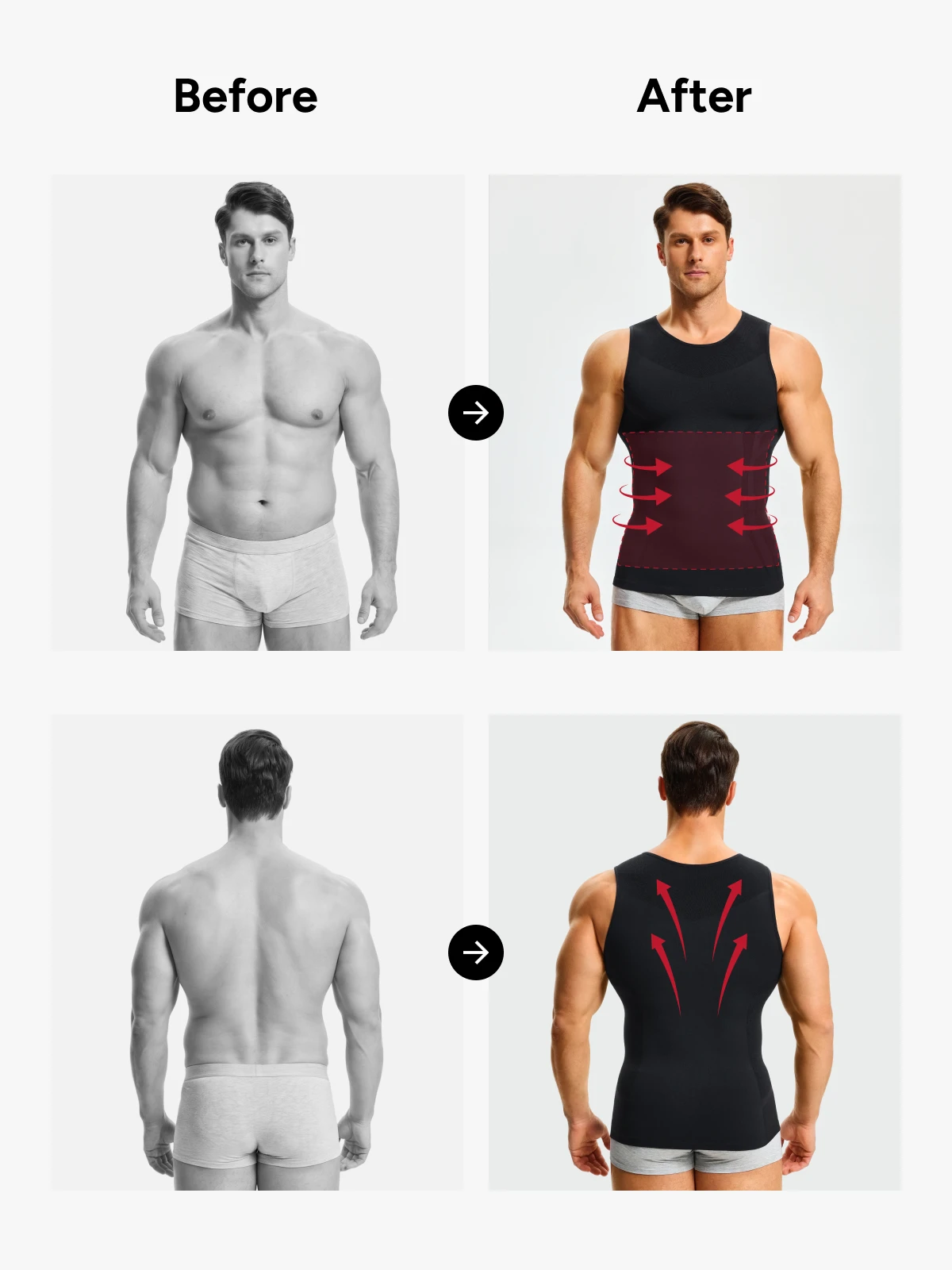 Seamless Compression Tank Top Athletic Shirt For Men