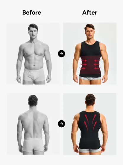 Seamless Compression Tank Top Athletic Shirt For Men
