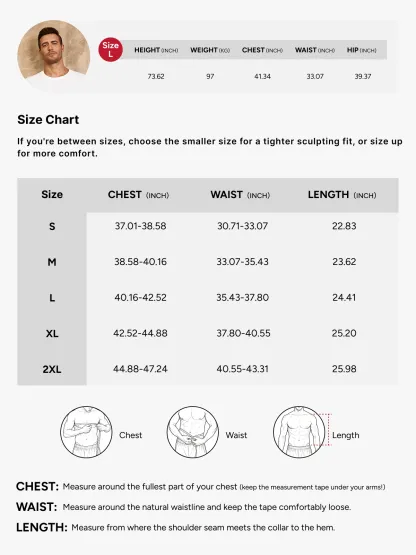 Seamless Crew Neck Compression Shirt Slim Fit Workout Athletic Top For Men