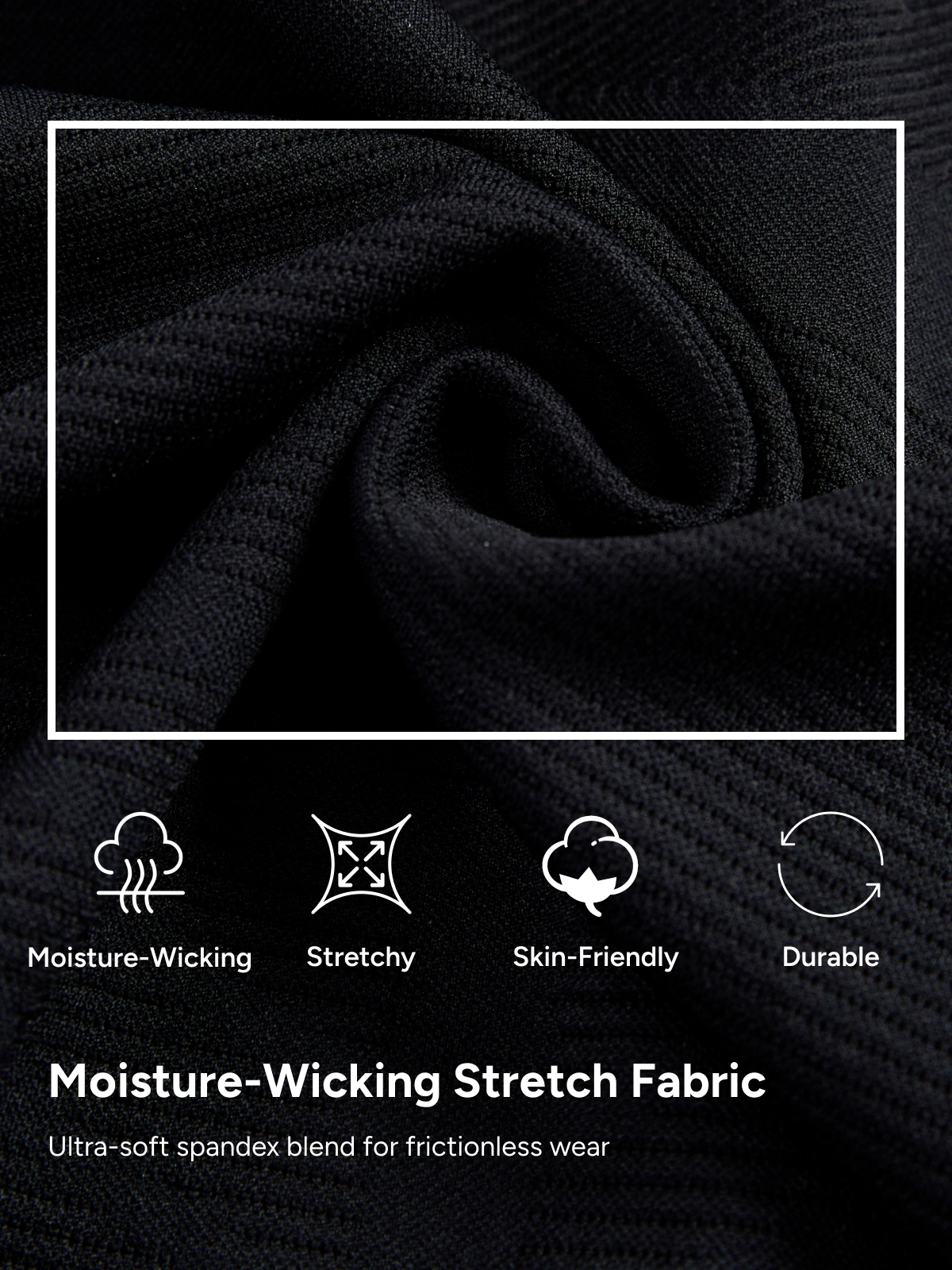 Seamless Crew Neck Compression Shirt Slim Fit Workout Athletic Top For Men