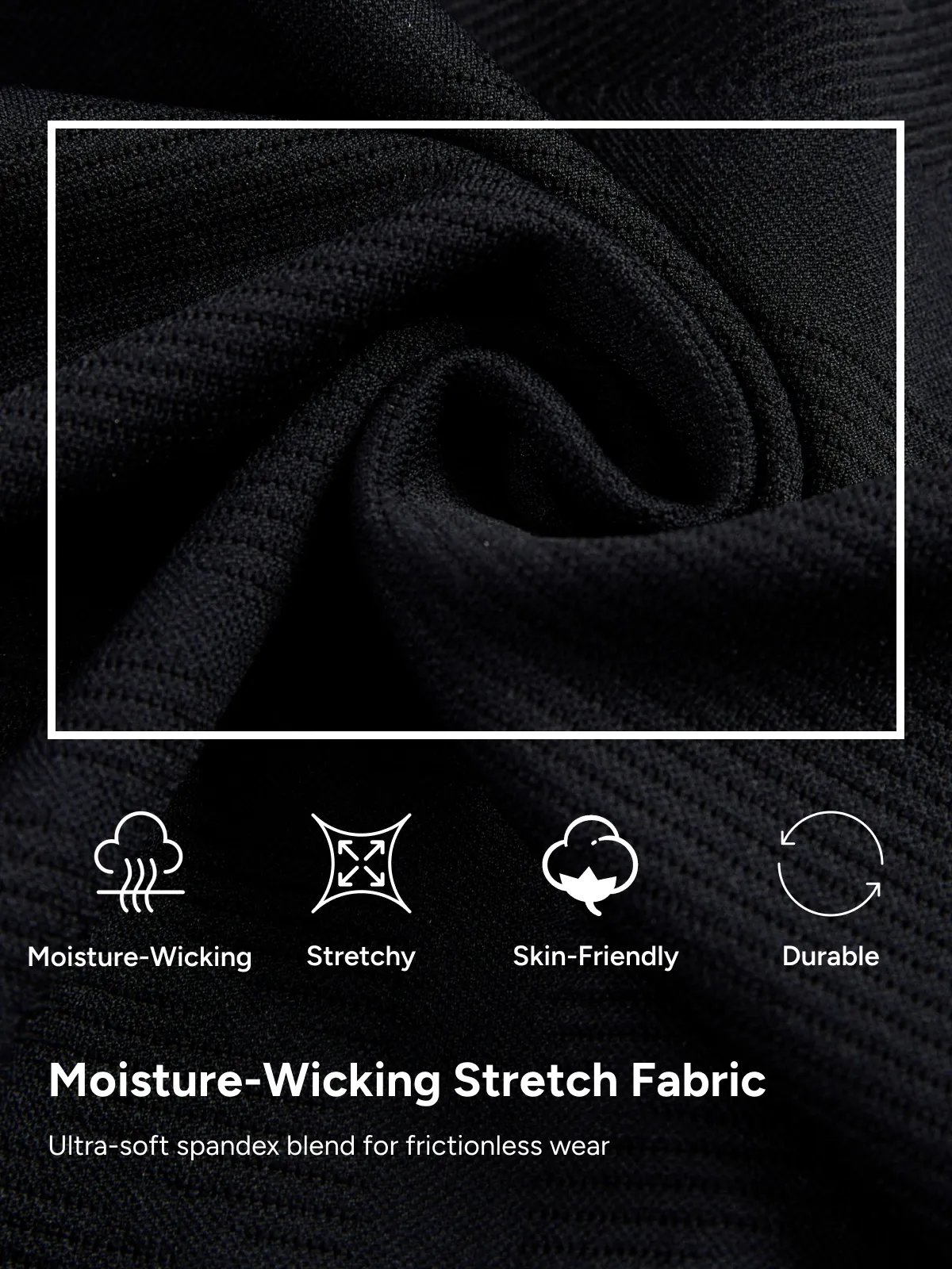 Seamless Crew Neck Compression Shirt Slim Fit Workout Athletic Top For Men