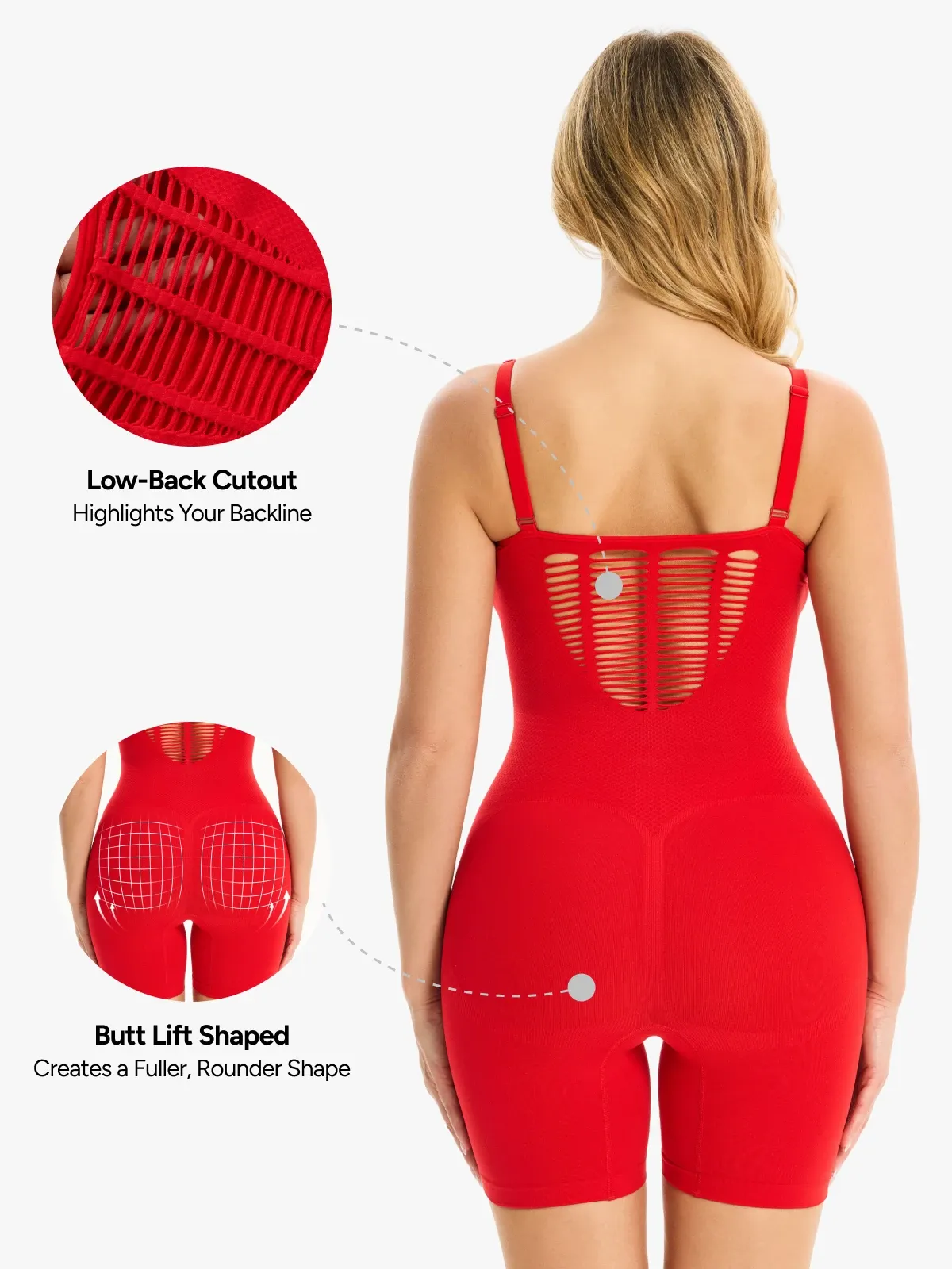 Seamless Tummy Control Butt Lift Mid-Thigh Bodysuit