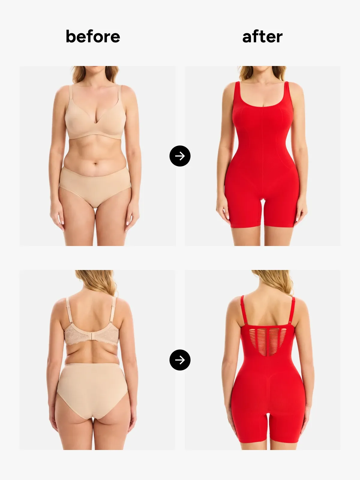 Seamless Tummy Control Butt Lift Mid-Thigh Bodysuit