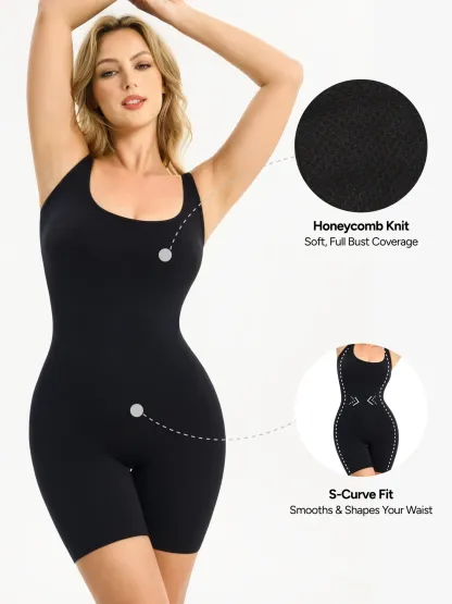 Seamless Tummy Control Butt Lift Mid-Thigh Bodysuit
