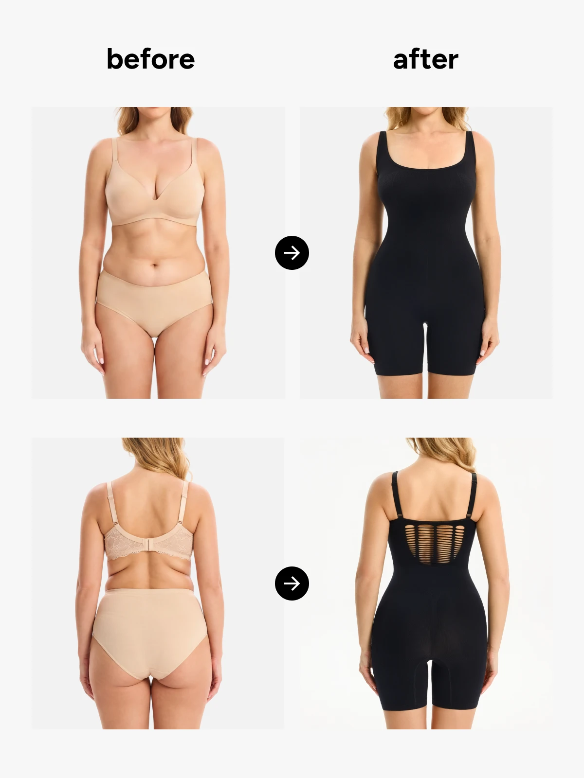 Seamless Tummy Control Butt Lift Mid-Thigh Bodysuit
