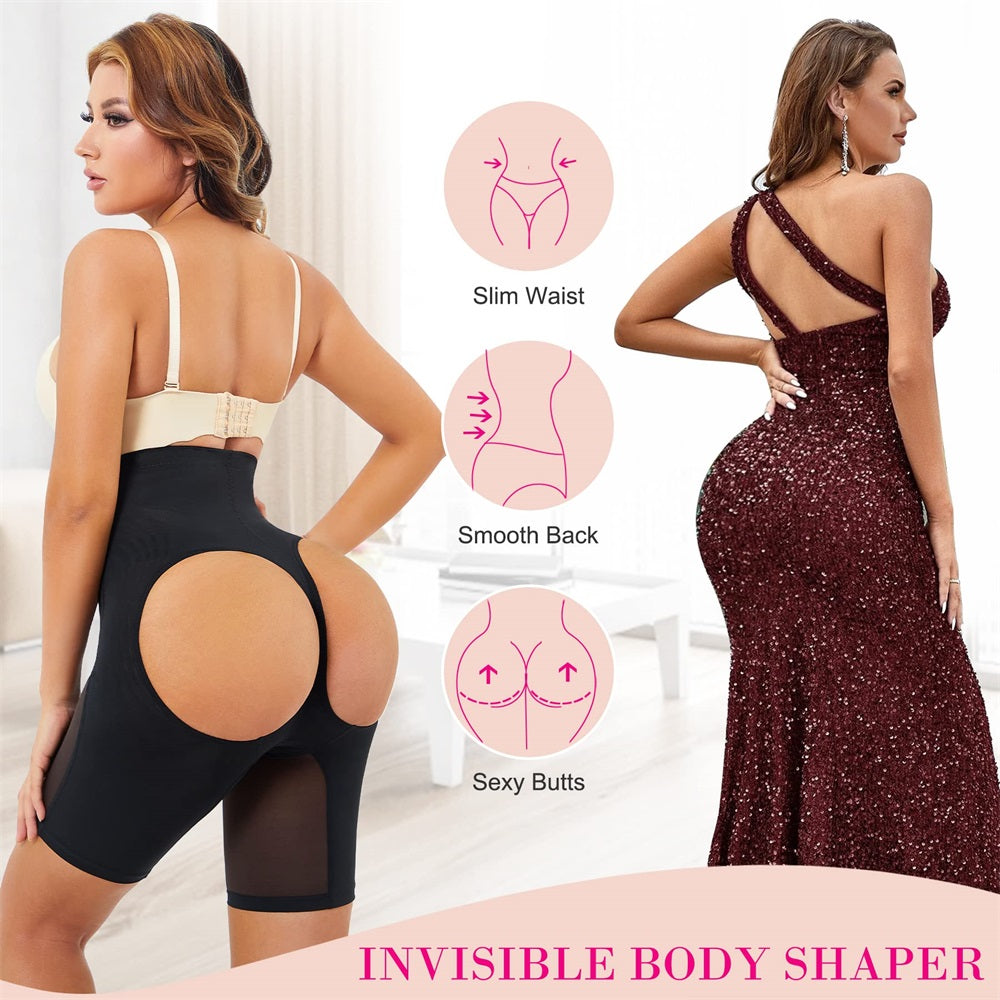 Nebility Women Hi-Waist Hip Enhancer Body Shaper Shorts