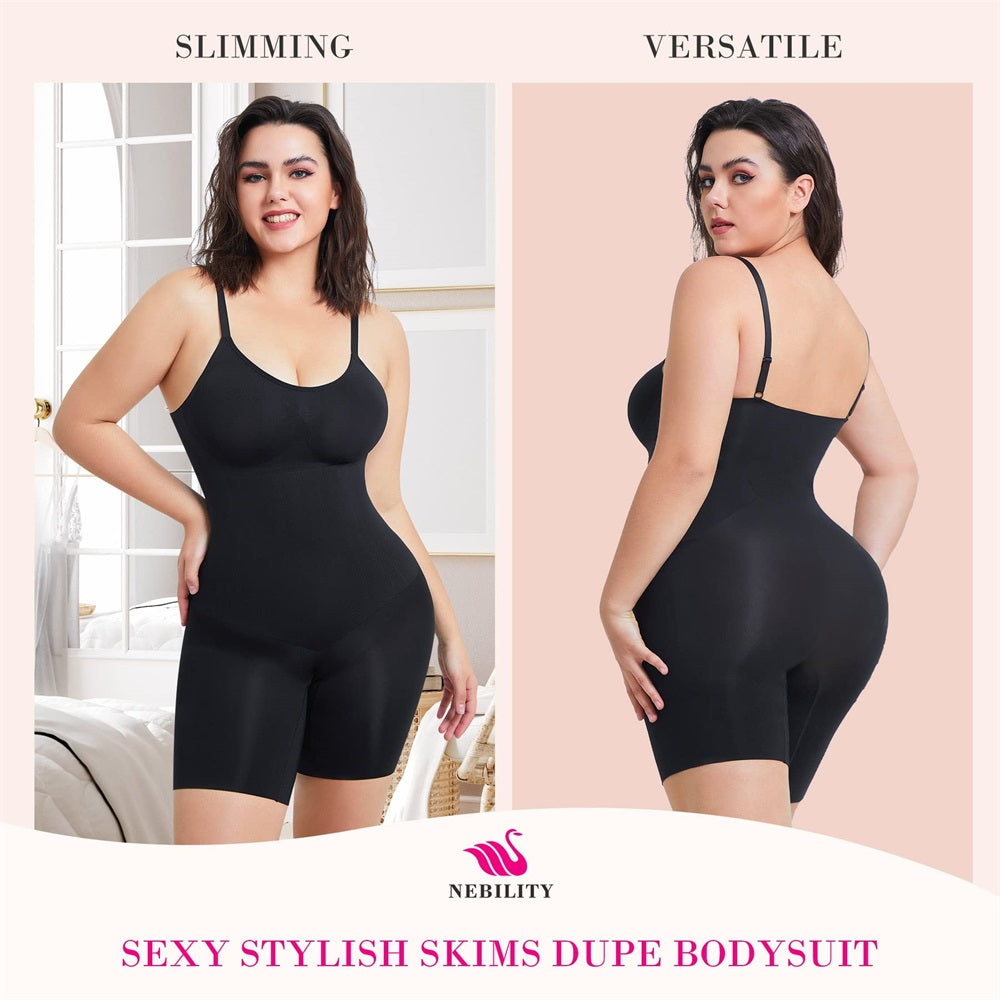 Nebility Womens' Seamless Backless Tummy Control Shapewear Bodysuit