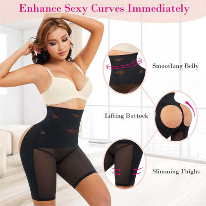 Nebility Women Hi-Waist Hip Enhancer Body Shaper Shorts