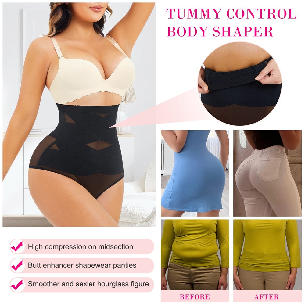 Nebility Tummy Control Thong Panties for Women